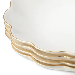 AERIN Dinnerware|Scalloped Appetizer Plates, Set of 4