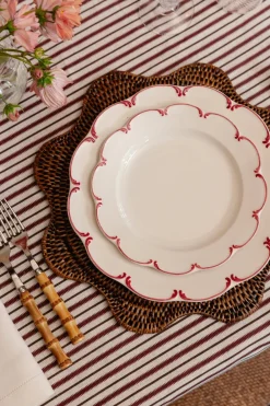 Rebecca Udall Wicker|Place Settings & Linens|Scalloped Rattan Placemat in Brown