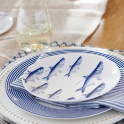 Caskata Dinnerware|School of Fish Coupe Salad Plate
