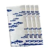 Caskata Place Settings & Linens|School of Fish Dinner Napkins, Set of 4