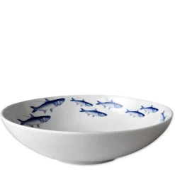 Caskata Dinnerware|School of Fish Wide Serving Bowl