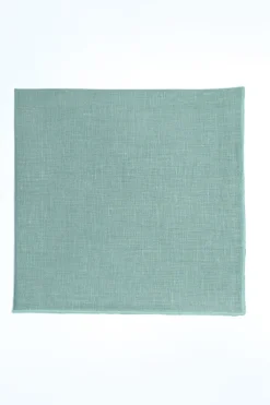 TriChi Design Place Settings & Linens|Sea Sonen Napkin with Green Small Trim, Set of 4