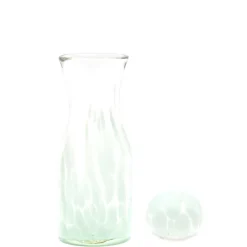 Paul Arnhold Glass Glassware|Seafoam Green Transparent Spotted Carafe