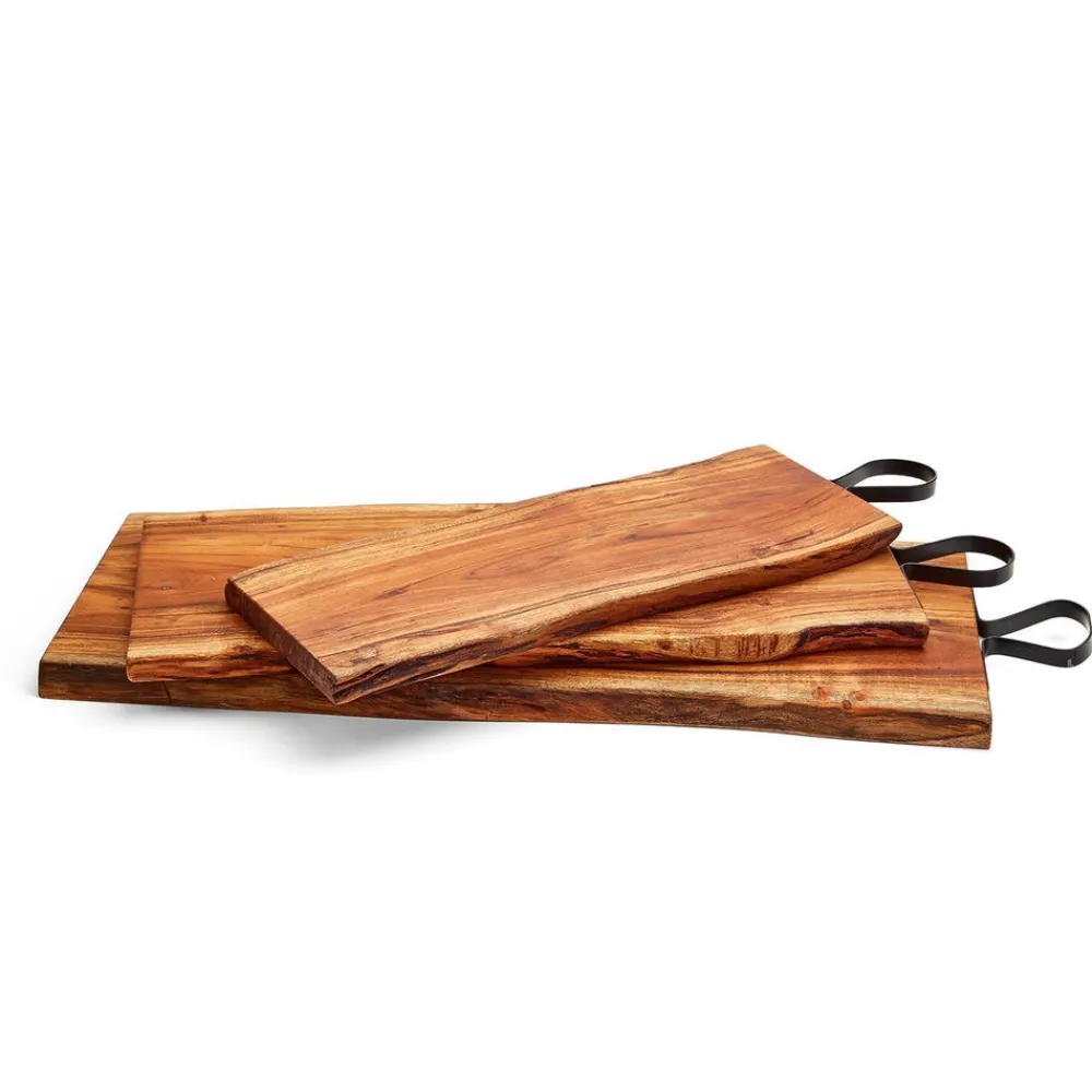 Two's Company Dinnerware|Serving Boards with Iron Handle