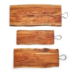 Two's Company Dinnerware|Serving Boards with Iron Handle