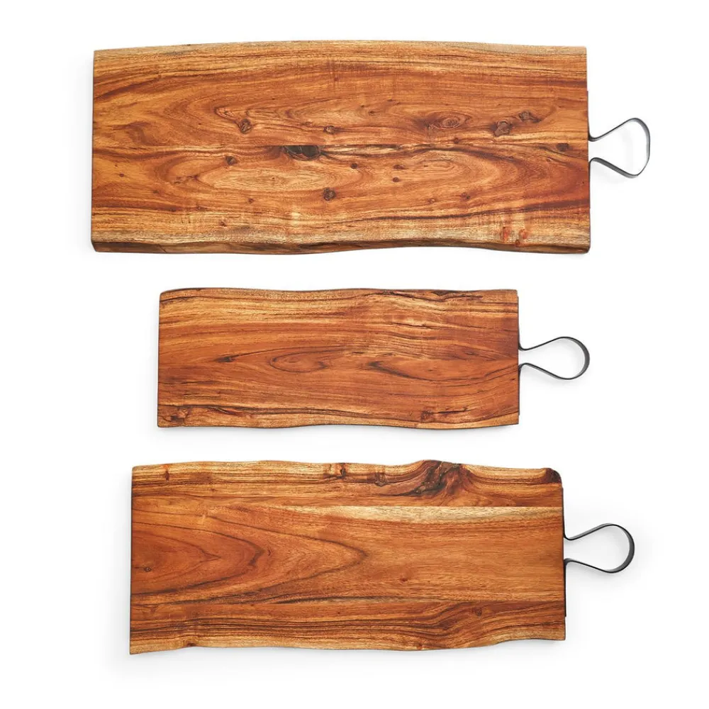 Two's Company Dinnerware|Serving Boards with Iron Handle
