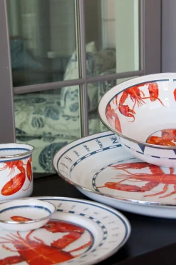 Golden Rabbit Dinnerware|Serving Bowl in Lobster