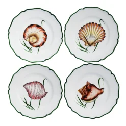 Este Ceramiche Dinnerware|Shells Dinner Plate in Multi, Set of 4