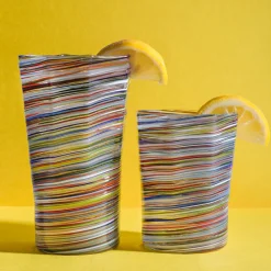 Craft Advisory Glassware|Short Hand Blown Tumbler in Multi, Set of 6