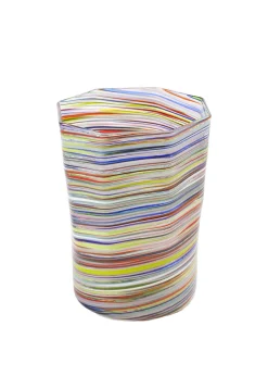 Craft Advisory Glassware|Short Hand Blown Tumbler in Multi, Set of 6