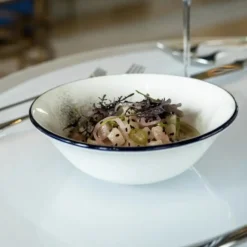 Made In Dinnerware|Side Bowls in Navy Rim