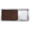 Mariposa Dinnerware|Signature Cheese & Cracker Server with Dark Wood Insert