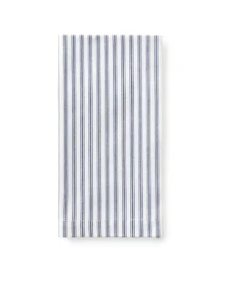 Petite Plume Place Settings & Linens|Signature Twill Napkins in Navy French Ticking, Set of 4