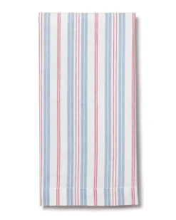 Petite Plume Place Settings & Linens|Signature Twill Napkins in Navy French Ticking, Set of 4