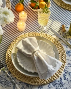 Petite Plume Place Settings & Linens|Signature Twill Napkins in Navy Gingham, Set of 4