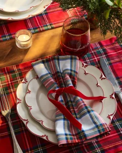 Petite Plume Place Settings & Linens|Signature Twill Placemats in Imperial Tartan
