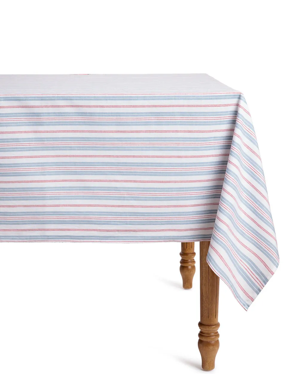 Petite Plume Place Settings & Linens|Signature Twill Tablecloth in Navy French Ticking