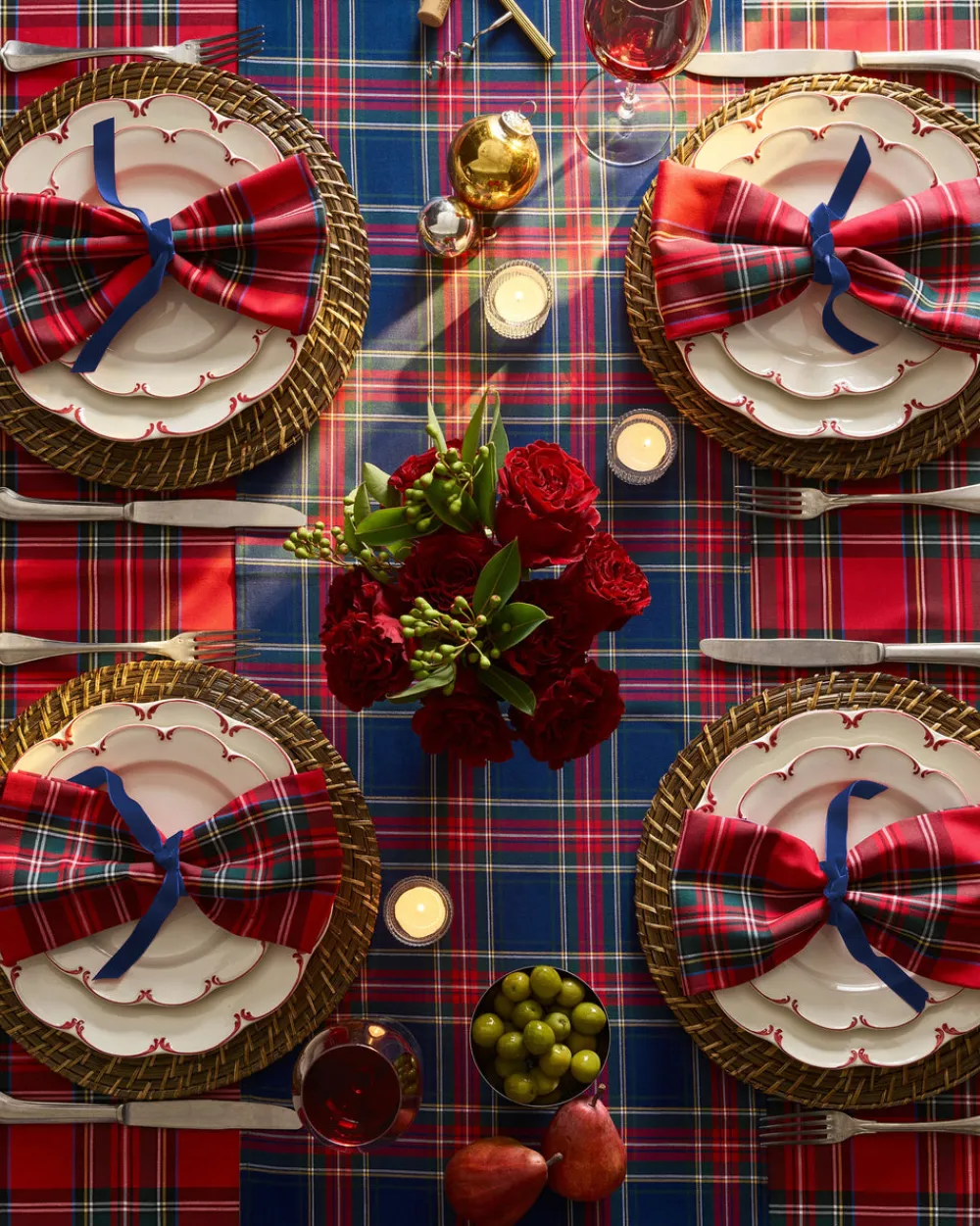 Petite Plume Place Settings & Linens|Signature Twill Tablecloth in Windsor Tartan