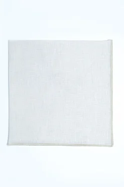 TriChi Design Place Settings & Linens|Silver Claud with Beige Small Trim, Set of 4