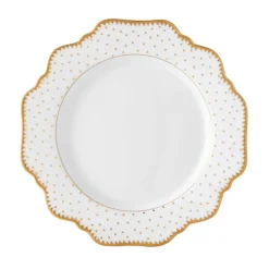 Anna Weatherley Dinnerware|Simply Anna Antique Polka Dinner in White/Gold