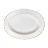 Anna Weatherley Dinnerware|Simply Anna Polka Oval Platter in White/Gold