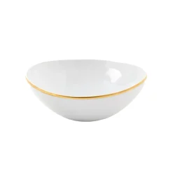Anna Weatherley Dinnerware|Simply Elegant Cereal Bowl in White/Gold