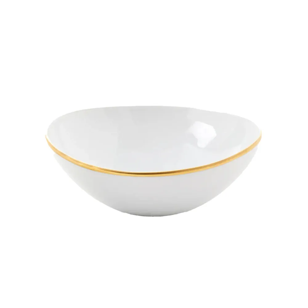 Anna Weatherley Dinnerware|Simply Elegant Cereal Bowl in White/Gold