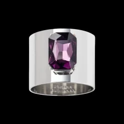 Joanna Buchanan Place Settings & Linens|Single Gem Napkin Ring in Amethyst, Set of Two