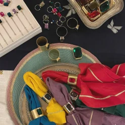 Joanna Buchanan Place Settings & Linens|Single Gem Napkin Ring in Amethyst, Set of Two