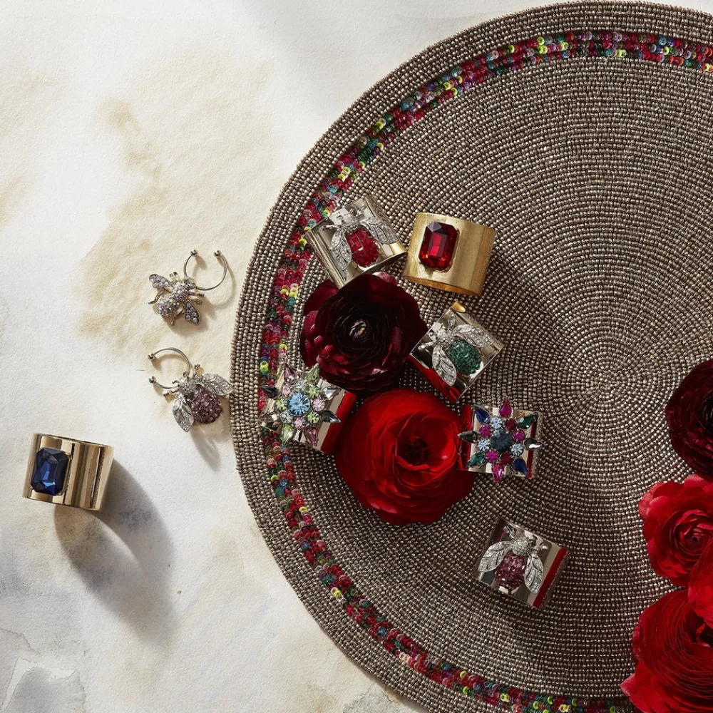 Joanna Buchanan Place Settings & Linens|Single Gem Napkin Rings, Set of Two