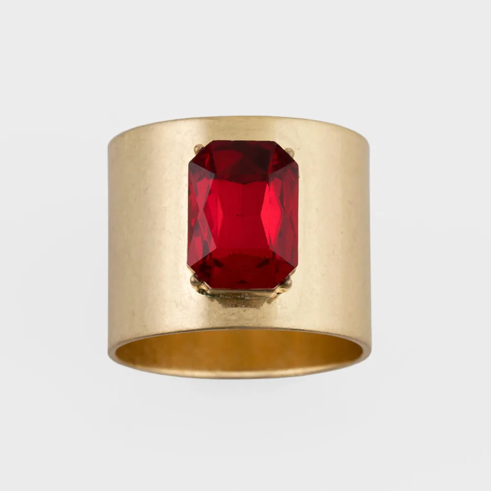 Joanna Buchanan Place Settings & Linens|Single Gem Napkin Rings, Set of Two