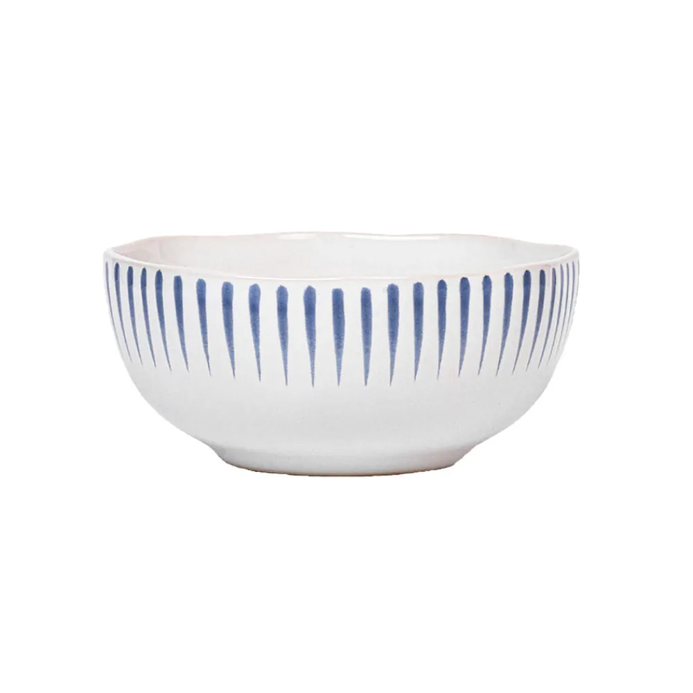 Juliska Dinnerware|Sitio Stripe Cereal/Ice Cream Bowl in Delft Blue
