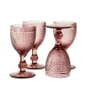 Maison Margaux Glassware|Small Blush Vintage Wine Glass, Set of 4