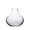 The Vintage List Glassware|Small Crystal Vase with Fern Design
