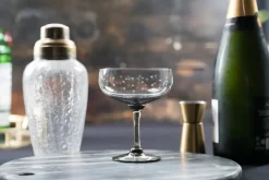 The Vintage List Glassware|Smoky Cocktail Glasses With Stars Design, Set of 4