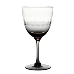 The Vintage List Glassware|Smoky Wine Glasses With Lens Design, Set of 4