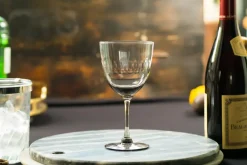 The Vintage List Glassware|Smoky Wine Glasses With Lens Design, Set of 4