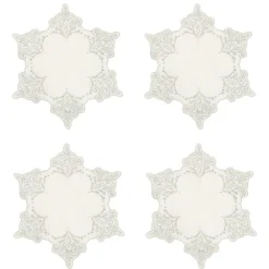 Chefanie Place Settings & Linens|Snowflake Cocktail Napkins, Set of 4