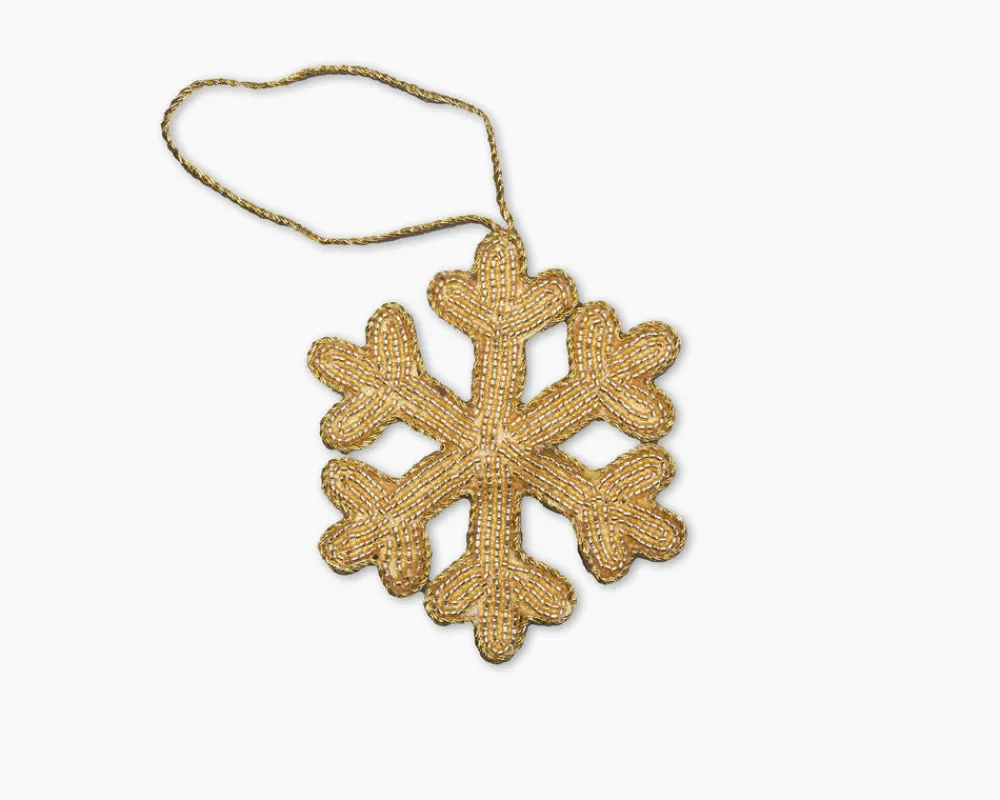 Henry Handwork Place Settings & Linens|Snowflake Gold Ornament