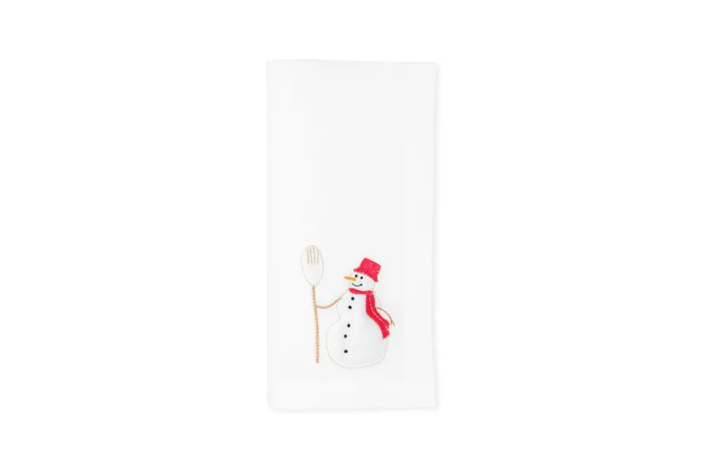TriChi Design Place Settings & Linens|Snowman Napkin, Set of 2