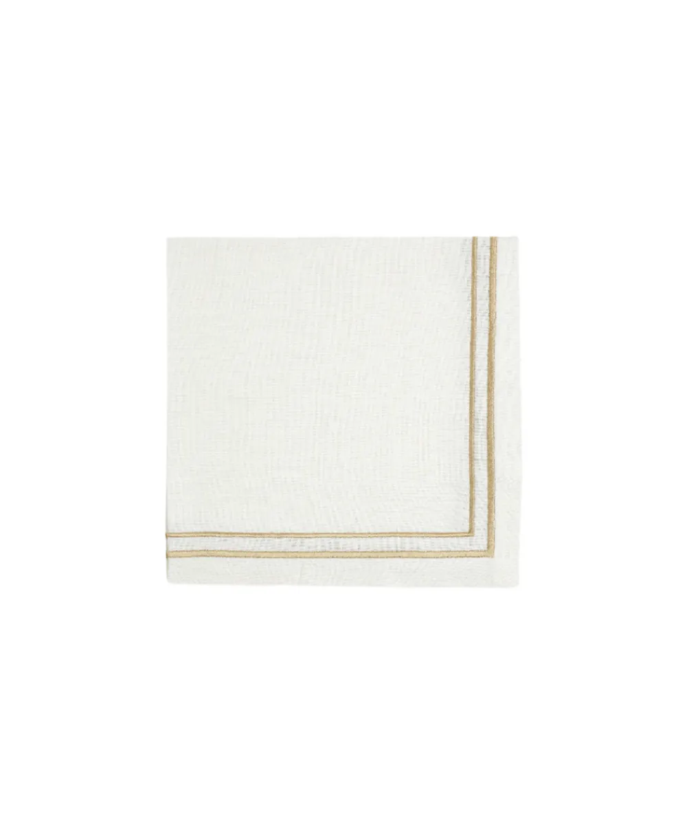 Rebecca Udall Place Settings & Linens|Sophie Classic Two Cord Napkin in Antique Gold