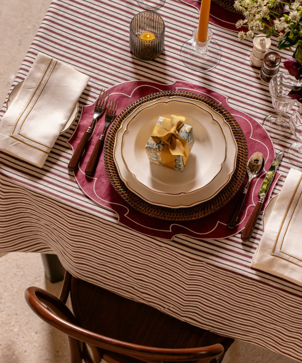 Rebecca Udall Place Settings & Linens|Sophie Classic Two Cord Napkin in Antique Gold