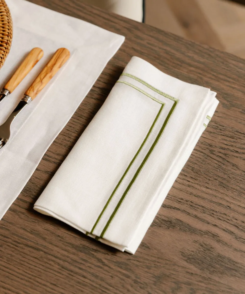 Rebecca Udall Place Settings & Linens|Sophie Classic Two Cord Napkin in Sage