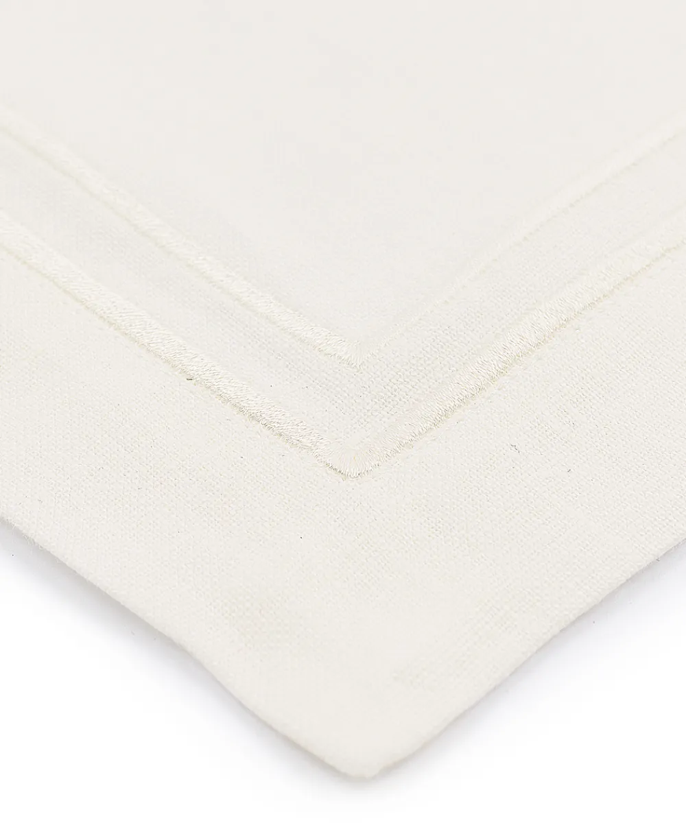 Rebecca Udall Place Settings & Linens|Sophie Classic Two Cord Napkin in White