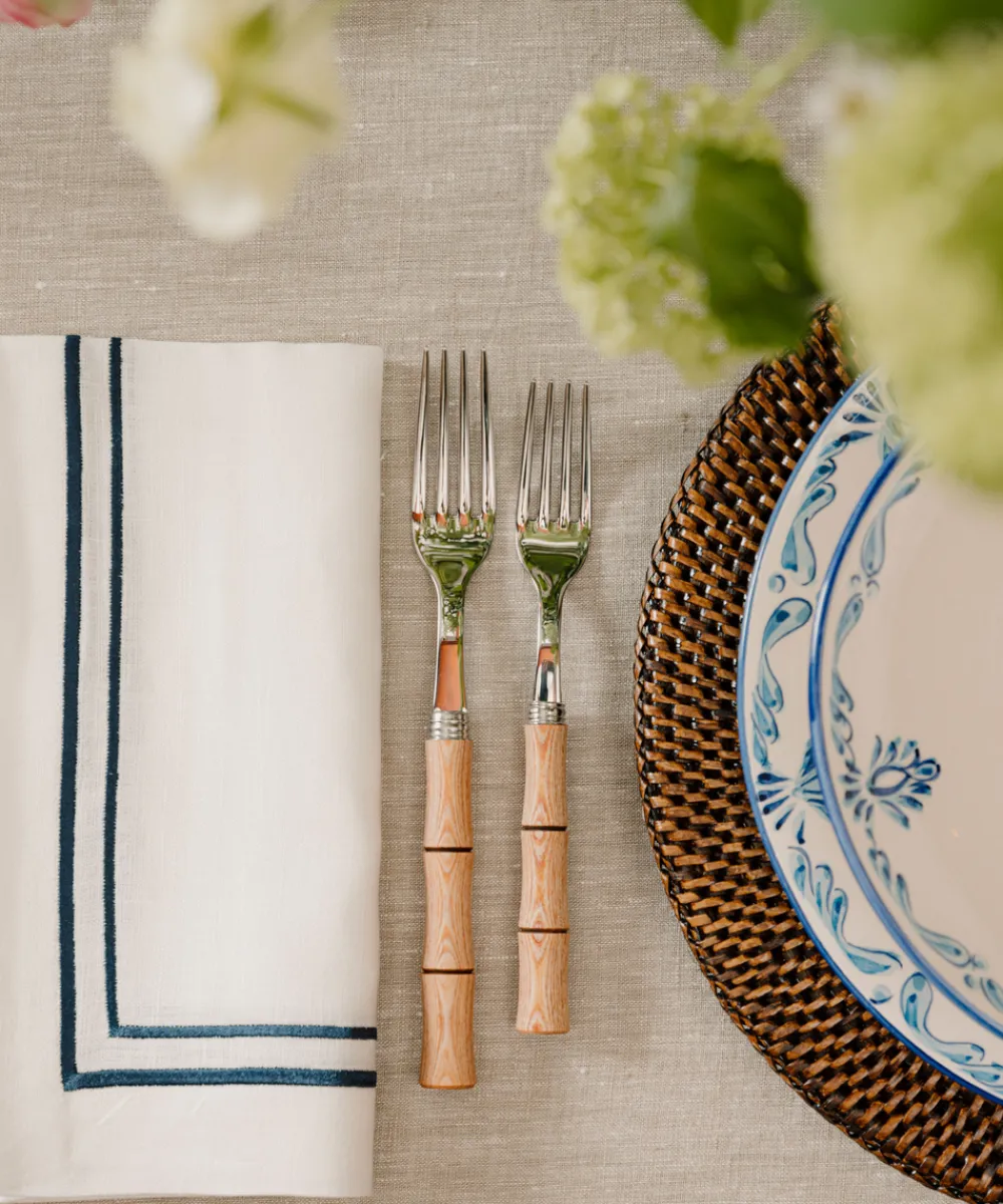 Rebecca Udall Place Settings & Linens|Sophie Classic Two Cord Napkin in Midnight Blue