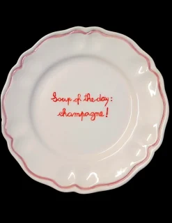 Sveva's Home Dinnerware|Soup of the Day: Champagne Scalloped Plate, Set of 6