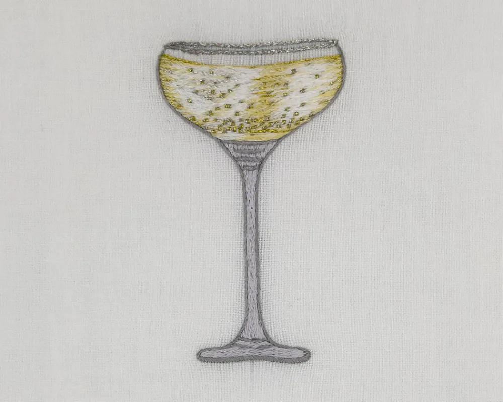 Henry Handwork Place Settings & Linens|Sparkling Coupe Cocktail Napkins, Set of 4