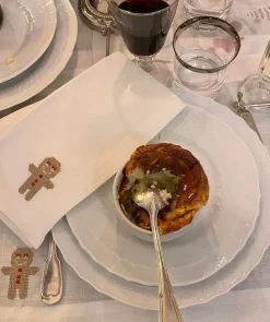 TriChi Design Place Settings & Linens|Sparkling Ginger Bread Napkin, Set of 4