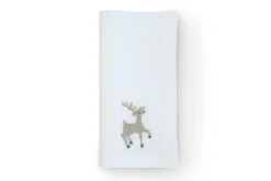 TriChi Design Place Settings & Linens|Sparkling Reindeer Napkin and Placemat, Set of 2