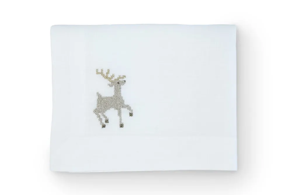 TriChi Design Place Settings & Linens|Sparkling Reindeer Napkin and Placemat, Set of 2